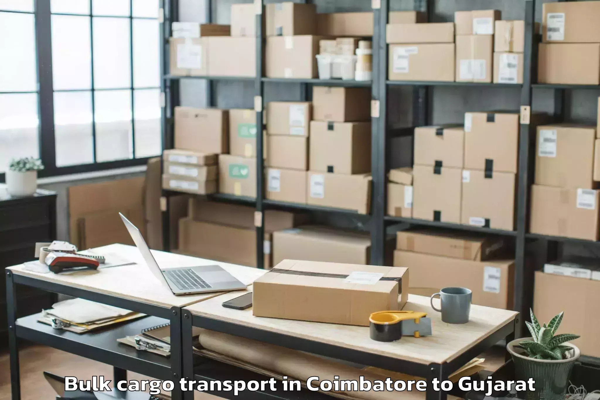 Reliable Coimbatore to Bhavnagar Airport Bhu Bulk Cargo Transport